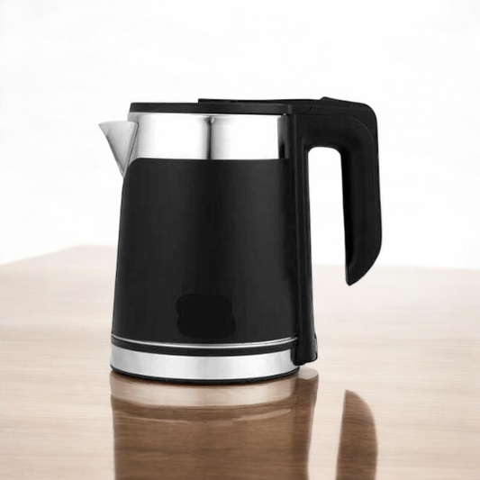 Electric Kettle in New Style in Black Double Body stainless steel 2.2 L